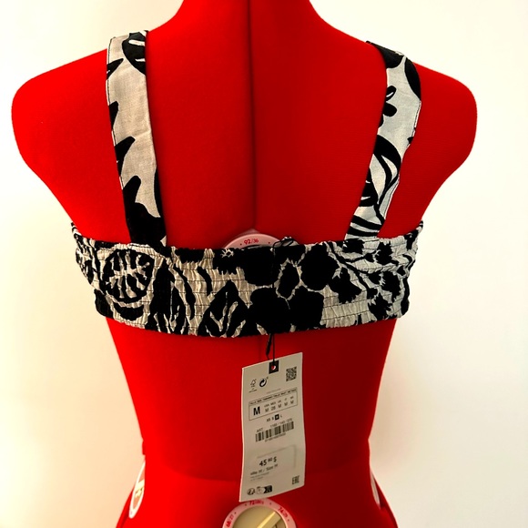 Zara Knotted Printed Crop Top - BNWT - Picture 5 of 7